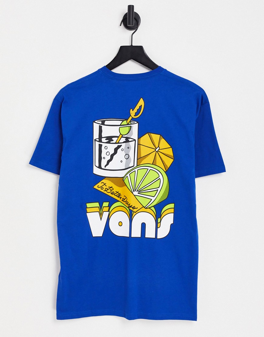 Vans fruit back print T-shirt in blue