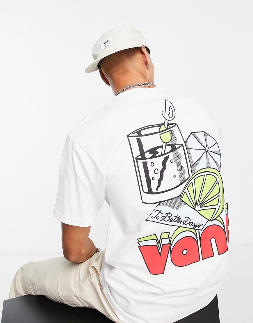 Vans fruit back print t-shirt in white