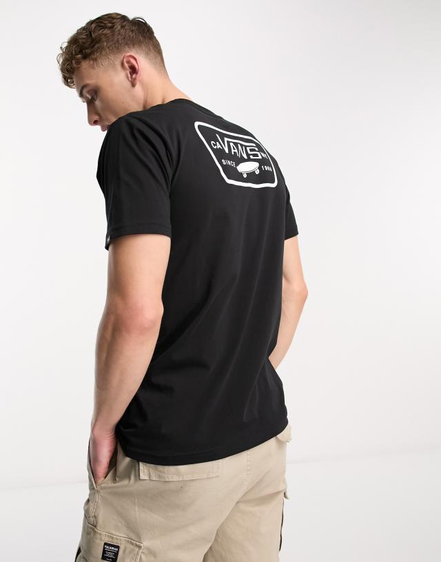 Vans - full patch back print t-shirt in black