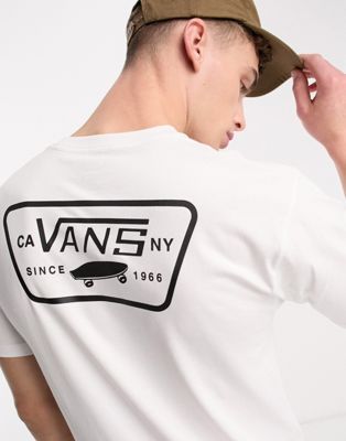 Vans full patch back print t-shirt in white