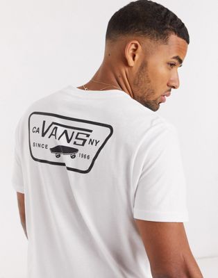 Vans Full Patch back print t-shirt in white | ASOS