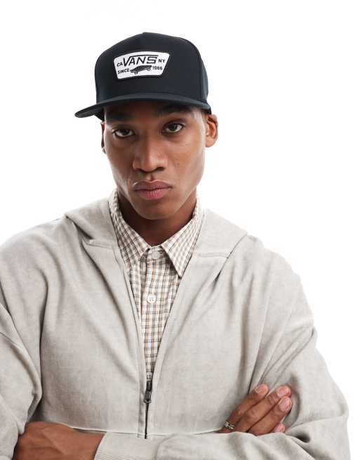 Vans Full Patch Snapback Cap in Tiefschwarz ASOS