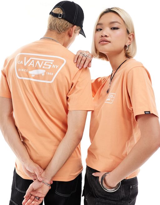 Vans - Full Patch - T-shirt arancione con stampa sul retro