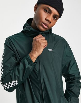 Vans Garnett checkerboard sleeve jacket in green