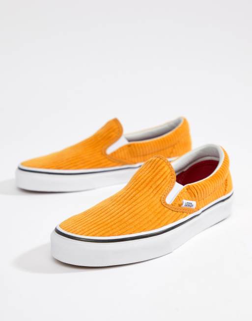 Vans - Gele instapsneakers van corduroy