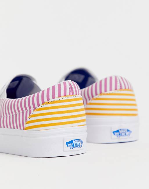 Vans – Gestreifte Sneaker zum Hineinschlüpfen mit Farbblockdesign