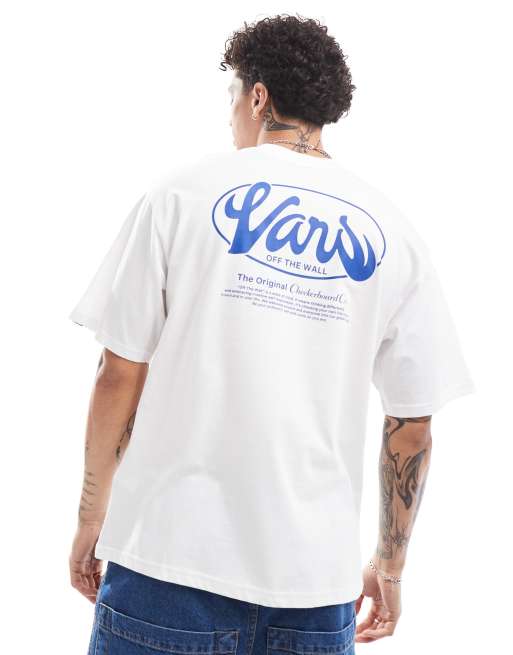 Vans – Global Line – T-Shirt in Weiß mit Rückenprint in Blau, 4 von 4