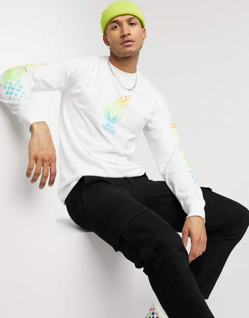 Vans Glow Flame long sleeve t-shirt in white | ASOS