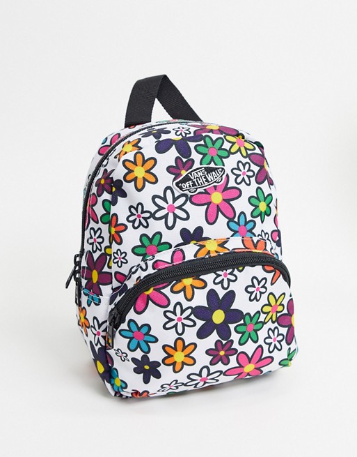 Vans Got This Floral mini backpack in white
