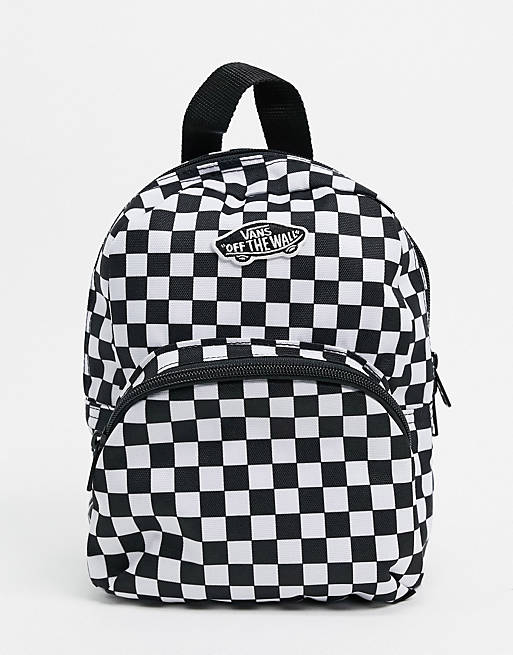 eerlijk Worstelen Hoopvol Vans Got This mini checkerboard backpack in black/white | ASOS