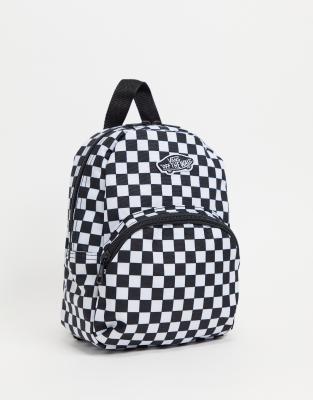 vans black and white backpack