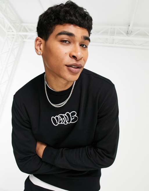 Vans Graffiti crewneck sweatshirt in black