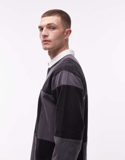 Vans Grant rugbyshirt met ruitjes in zwart, 4 van 5