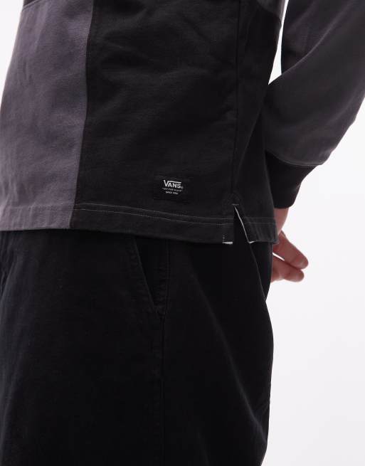 Vans Grant rugbyshirt met ruitjes in zwart, 5 van 5