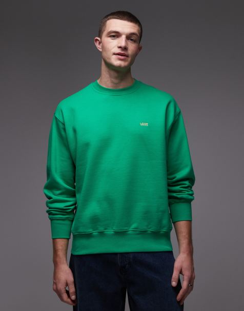 Vans - Grøn oversized sweatshirt med logo over venstre bryst - view 1
