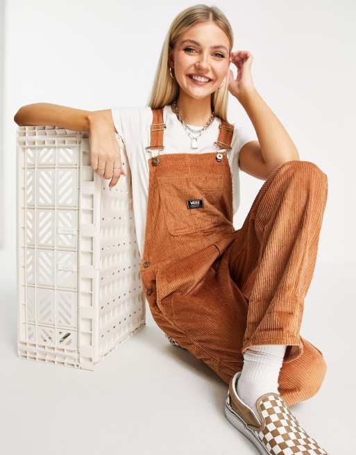 Vans Ground Work Cord overalls in brown | ASOS