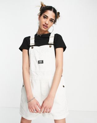 Vans Ground Work dungarees in off-white