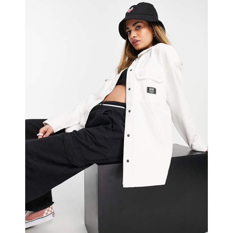 Vans windbreaker womens clearance white