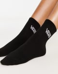 [Vans] Vans half crew socks in black One Size BLACK