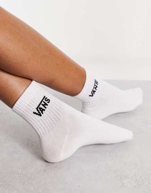 Vans half crew socks in white ASOS