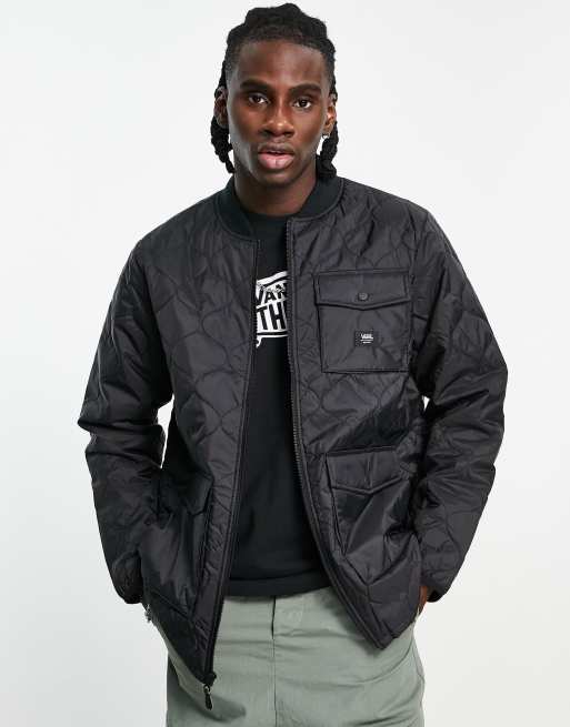 Vans black hot sale bomber jacket