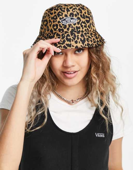 Vans Hankley bucket hat in leopard print