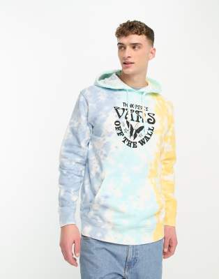Vans happy thoughts tie dye hoodie in multi