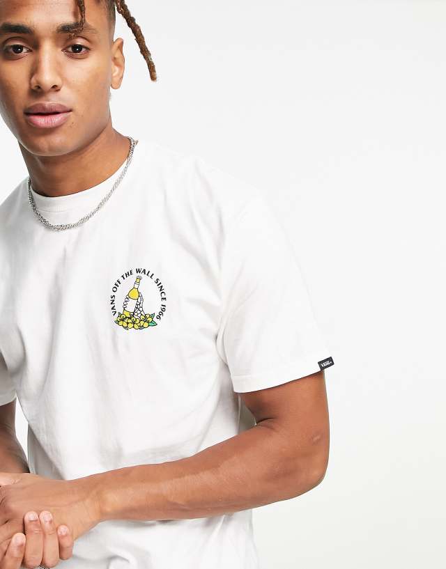 Vans Happy Trails back print t-shirt in white