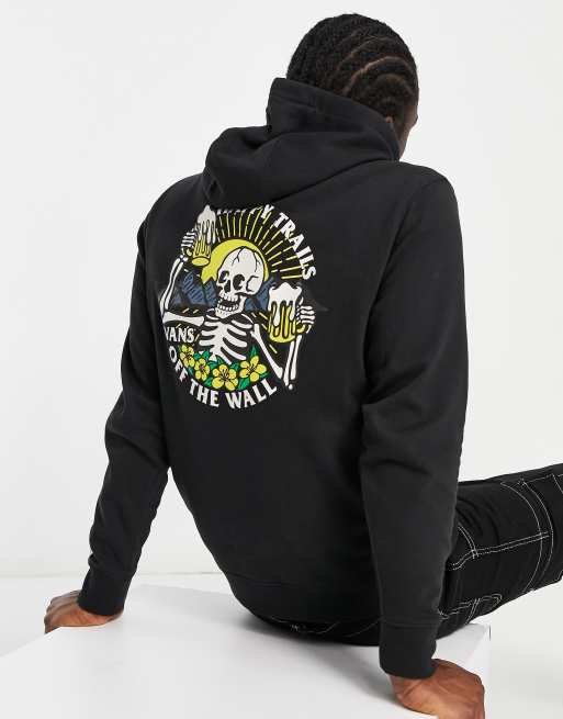 Vans – Happy Trails – Kapuzenpullover in Schwarz mit Print hinten
