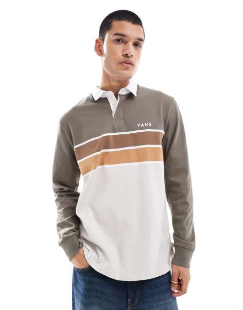 Vans - Harrison - Maglia da rugby marrone a maniche lunghe - view 1