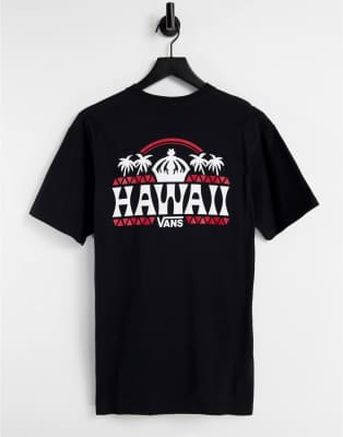 Vans Hawaii back print t-shirt in black | ASOS