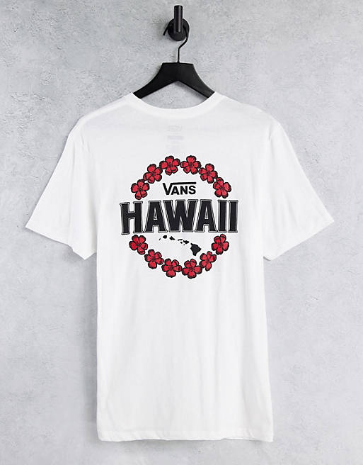 Vans Hawaii back print t-shirt in white