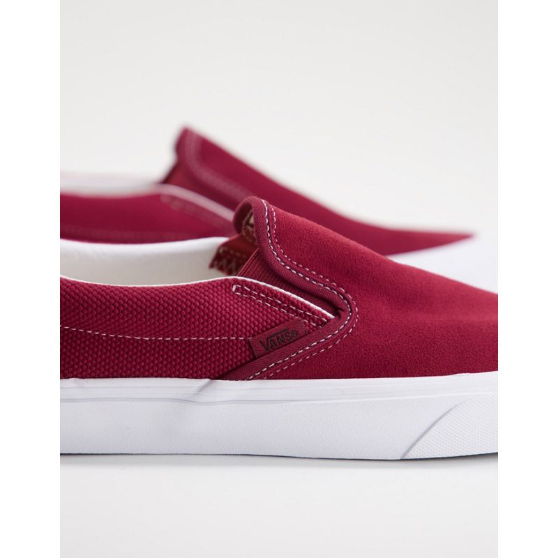 Vans – Heavy Textures – Sneaker zum Hineinschlüpfen in Burgunderrot mit strukturierten Details
