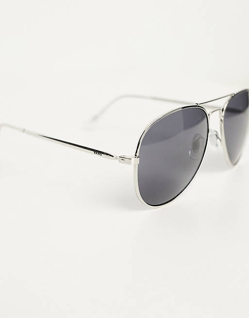 Vans henderson aviator sunglasses in silver | ASOS
