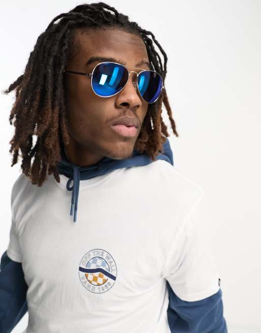 Vans - Henderson - Pilotenzonnebril in zilver en blauw 