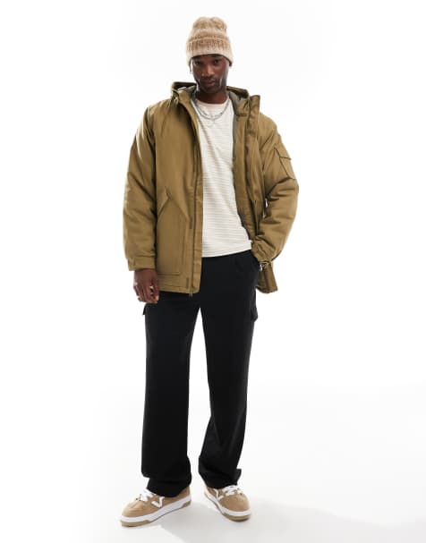 Vans – Henrique – Parka in Olivgrün mit Kapuze - view 1