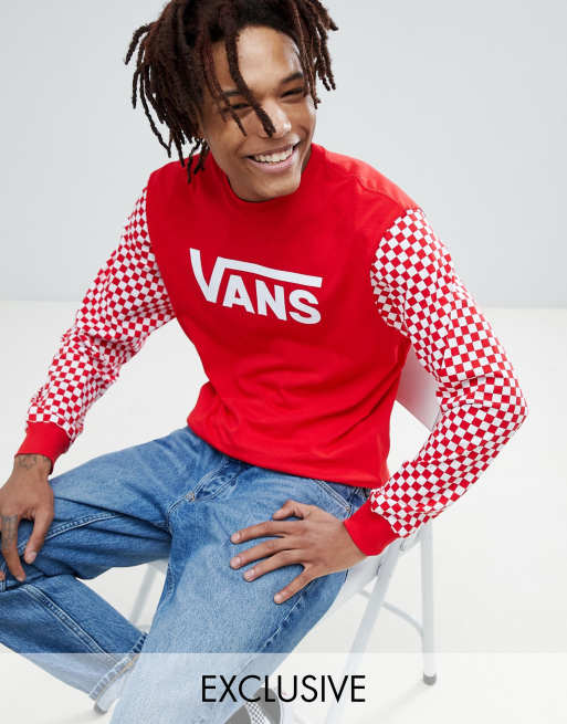 Red checkerboard store vans shirt