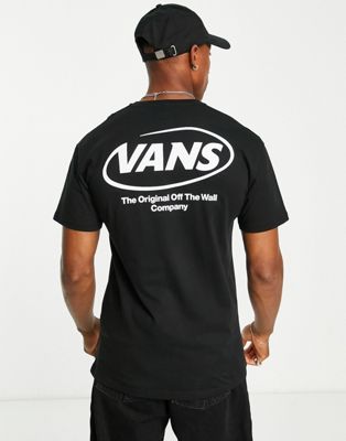 Vans hi def logo back print t-shirt in black