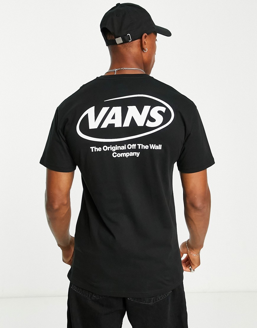 Vans hi def logo back print t-shirt in black