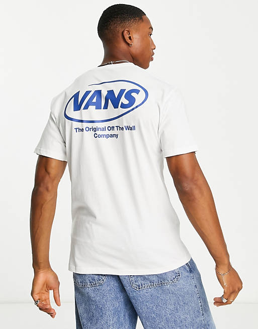 Vans hi def logo back print t-shirt in white