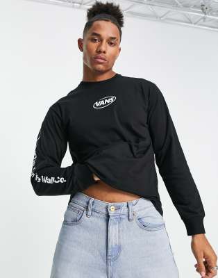 Vans Vans hi def long sleeve t-shirt with arm print-Black