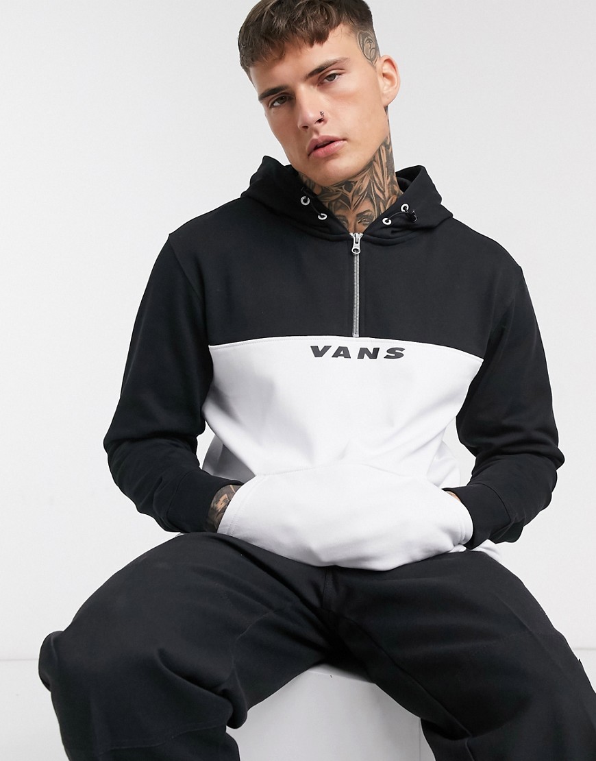 Vans Hi-Point Colour Block hoodie in black/white