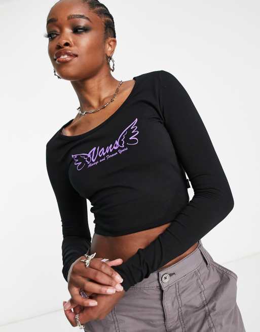 Vans - High Above - T-shirt met lange mouwen in zwart, exclusief bij ASOS 