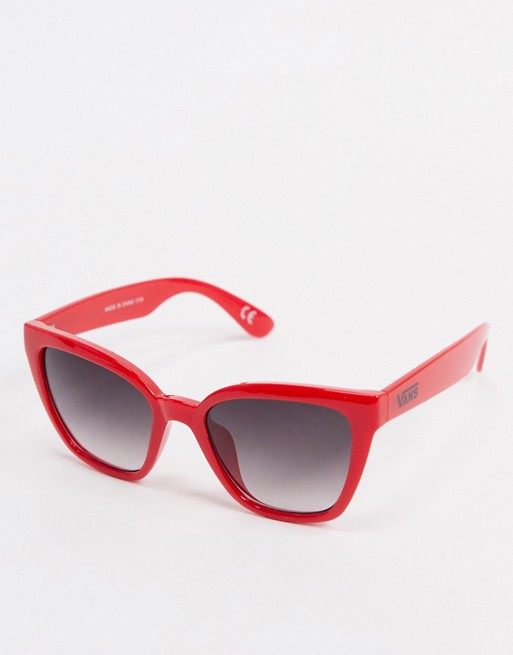 Vans hip cat sunglasses in red