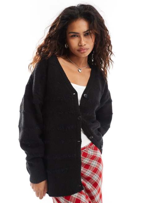 Vans - Holbrook - Sort cardigan i blandet strik