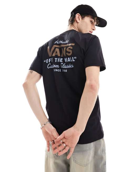 Vans holder classic back print t shirt in black