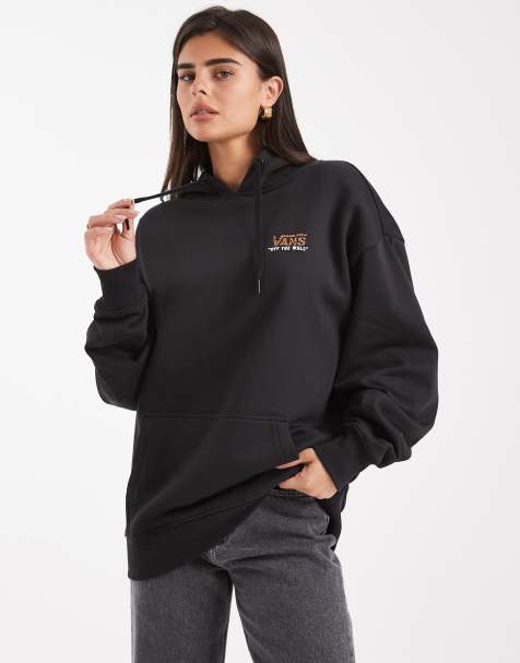 Vans – Holder – Oversize-Kapuzenpullover in Schwarz - view 1
