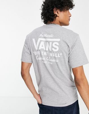 Vans Holder St classic back print t-shirt in grey