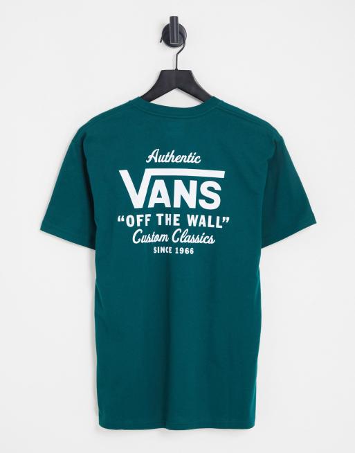 Vans holder street back print t-shirt in teal