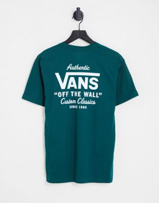 Vans holder street back print t-shirt in teal